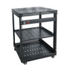 Picture of RIVECO 12U Network Rack with Reinforced Top Cover - 4 Post Floor Rack on Wheels for 19" Equipment & Stereo Gear- Including Rack Mount Power Strip & 1PCS 1U Rack Shelf