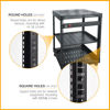 Picture of RIVECO 12U Network Rack with Reinforced Top Cover - 4 Post Floor Rack on Wheels for 19" Equipment & Stereo Gear- Including Rack Mount Power Strip & 1PCS 1U Rack Shelf