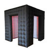 Picture of Black Inflatable Photo Booth Enclosure Photobooth Tent, with 2 Doors and Led Light, Blower, for Advertising, Bars, Shopping Malls, Party Wedding