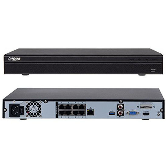 Picture of Dahua 8 Channel NVR4208-8P-4KS2 1U 8PoE 4K H.265 Lite Network Video Recorder with 2SATA, Support Upgrade, Original English Version