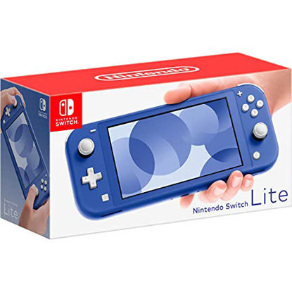 Picture of Newest Nintendo Switch Lite - 5.5" Touchscreen Display, Built-in Plus Control Pad, Built-in Speakers, 3.5mm Audio Jack, 802.11ac WiFi, Bluetooth 4.1, 0.61 lb, iPuzzle 9-in-1 Carrying Case - Blue