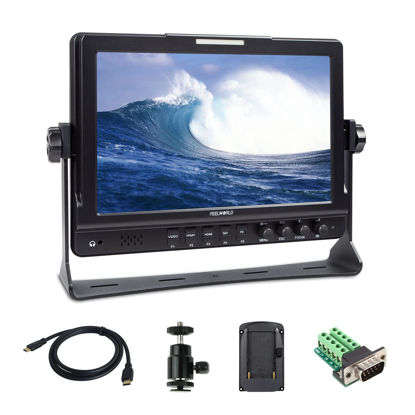 Picture of FEELWORLD 1018V1 10.1 Inch DSLR Camera Field Monitor 4K Full HD 1920x1200 IPS Display HDMI YPbPr Video Audio Input Built-in Speakers