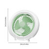 Picture of 9.6 Inch USB Desk Fan with Ring Light and Handle, 90° Adjustment for Better Cooling, Portable Mini Powerful Desktop Table Fan, Small Person-al Cooling Fan for Home Office Online Shopping(Green)