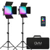 Picture of GVM RGB Video Lighting, Bi-Color Led Video Light Kit with APP Control, 2 Packs 850D Photography Lighting Kit CRI 97+ for Web Conference, YouTube, Gaming, Zoom, Aluminum Alloy Shell