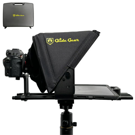 Picture of Glide Gear TMP 500 Universal Video Camera Tripod Teleprompter 15mm Rails w/ Carry Case