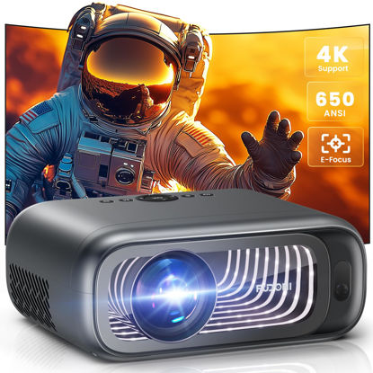 Picture of [Electric Focus/Auto Keystone] FUDONI Projector with WiFi 6 and Bluetooth Dual-way, 650ANSI Native 1080P 4K Support Outdoor Movie Projector Max 300'' Display, for iOS/Android/TV Stick/HDMI/USB/Laptop