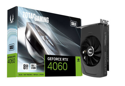 Picture of ZOTAC Gaming GeForce RTX 4060 8GB Solo DLSS 3 8GB GDDR6 128-bit 17 Gbps PCIE 4.0 Super Compact Gaming Graphics Card, ZT-D40600G-10L