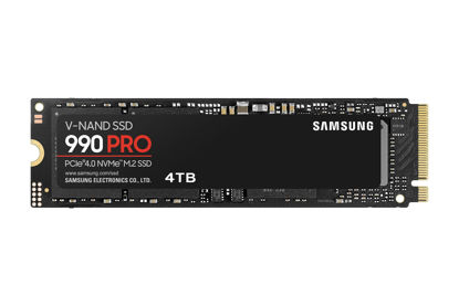 Picture of SAMSUNG 990 PRO SSD 4TB PCIe 4.0 M.2 2280 Internal Solid State Hard Drive, Seq. Read Speeds Up to 7,450 MB/s for High End Computing, Gaming, and Heavy Duty Workstations, MZ-V9P4T0B/AM