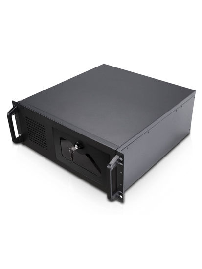 Picture of Rosewill 4U Server Chassis 9 Bay Server Case 7X 3.5 + 2X 5.25 HDD, ATX, Rackmount Server Case, Include Front 1x 120mm Fan Rear 2X 80mm Fans Metal Rack Mount Computer Case 17.8" Deep, RSV-R4100U