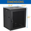 Picture of Tedgetal 12U Wall Mount Server Cabinet Network Rack Vented Enclosure Locking Door