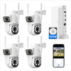 Picture of CAMCAMP Wireless Security Camera System Outdoor, Dual Lens Linkage 2.4G/5G WiFi PTZ Camera, Auto Tracking, Human Detection, Light Alarm, 24/7 Record, Two-Way Audio,10CH Expandable NVR, 500GB HDD