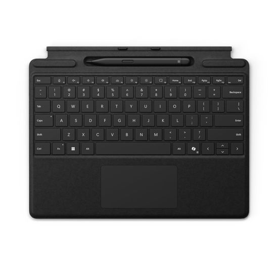 Picture of Microsoft Surface Pro Keyboard with Slim Pen 2 Bundle for Pro Copilot+ (11th Edition), Pro 9 and Pro 8, Alcantara Material, Black