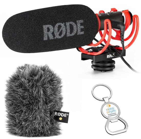 Picture of Rode VideoMic NTG Hybrid Analog/USB Camera-Mount Shotgun Microphone Bundle WS11 Windshield