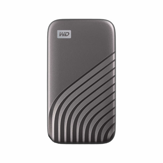 Picture of Western Digital 4TB My Passport SSD External Portable Solid State Drive, Grey, Up to 1,050 MB/s, USB 3.2 Gen-2 and USB-C Compatible (USB-A for older systems) - WDBAGF0040BGY-WESN