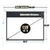 Picture of 110" Motorized Projector Screen - Indoor and Outdoor Movies Screen 110 inch Electric 16:9 Projector Screen W/Remote Control