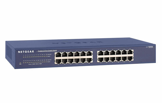 Picture of NETGEAR 24-Port Gigabit Ethernet Unmanaged Switch (JGS524) - Desktop or Rackmount, and Limited Lifetime Protection