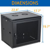 Picture of Tedgetal 9U Wall Mount Server Cabinet Network Rack Vented Enclosure Locking Door