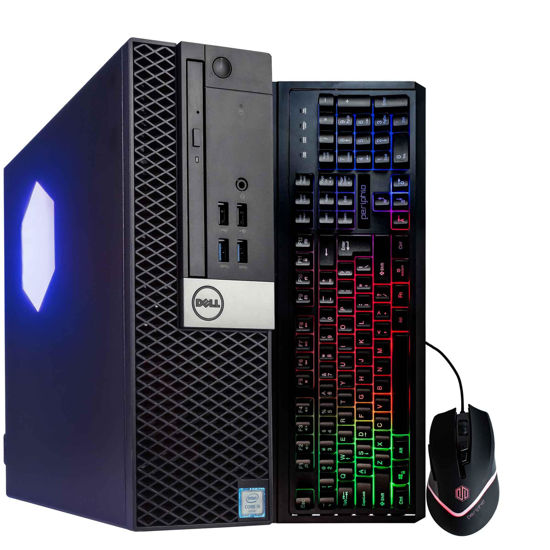 Picture of Dell Optiplex 5050 (RGB) Desktop Computer | Quad Intel i7 (3.4) | 16GB DDR4 RAM | 500GB PCIe M.2 NVMe | Windows 10 Professional | Home or Office PC (Renewed), Black