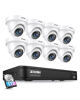 Picture of ZOSI H.265+ Home Security Camera System with AI Human Vehicle Detection, 5MP 3K Lite 8 Channel Surveillance DVR and 8 x 1080p Weatherproof CCTV Dome Camera Outdoor Indoor, 80ft Night Vision, 1TB HDD