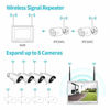 Picture of HeimVision HM243 1080P Wireless Security Camera System with 12 inch LCD Monitor, 8CH NVR 4Pcs Outdoor/Indoor WiFi Surveillance Cameras with Night Vision, Waterproof, Motion Detection, No Hard Drive