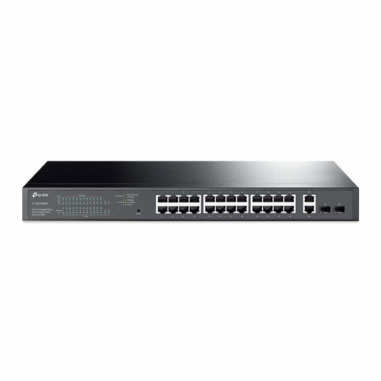 Picture of TP-Link TL-SG1428PE 24 Port Gigabit PoE Switch Easy Smart Managed 24 PoE+ Port @250W w/ 2 UL Gigabit Ports + 2 SFP Slots PoE Auto Recovery QoS, Vlan, IGMP & LAG