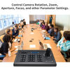 Picture of PTZ Camera Controller Video Conference Joystick Keyboard LCD Screen Display RS232 RS485 for Broadcast Church Live Streaming