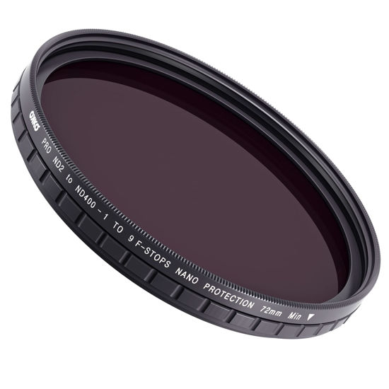 Picture of Okko Pro Variable Neutral Density Filter, Ideal for Longer Exposures and Video, Compatible with All Major Camera Brands, Adjustable Rotate 360° with ND 1-9 Stops. Break it, we Replace it Free - 82mm