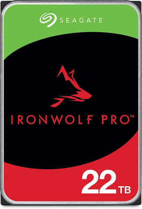 Picture of Seagate IronWolf Pro 22TB Enterprise NAS Internal HDD Hard Drive - CMR 3.5 Inch SATA 6Gb/s 7200 RPM 256MB Cache for RAID Network Attached Storage (ST22000NT001) (Renewed)