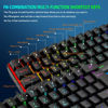 Picture of Dianli USB Wired Keyboard, Wired Illuminated Keyboard Light Up Keyboard 8-Colors Adjustable Brightness Full Size Keyboard Mechanical Sense Gaming Keyboard Gaming Desktop PC Laptop Keyboard