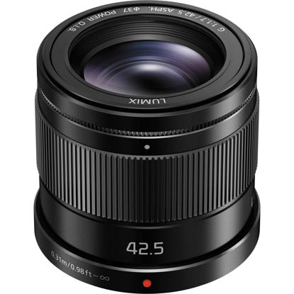 Picture of Panasonic LUMIX G LENS, 42.5MM, F1.7 ASPH., MIRRORLESS MICRO FOUR THIRDS, POWER OPTICAL I.S., H-HS043K (USA BLACK)