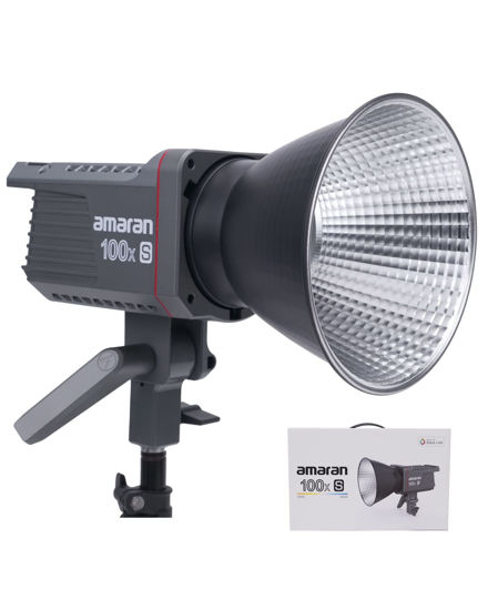 Picture of amaran 100x S Bi-Color Bowens Mount Point-Source LED Video Light,100W Output Studio Light,Bluetooth App Control 9 Built-in Lighting Effects DC/AC Power Supply Ultra Silent Fan(amaran 100xS)