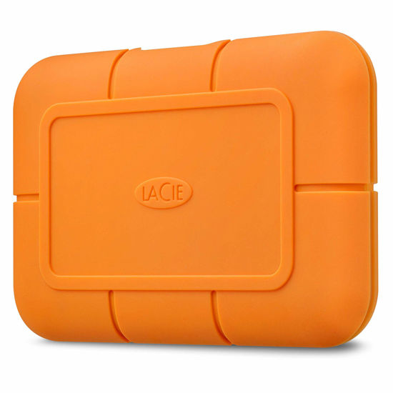 Picture of LaCie Rugged SSD 2TB Solid State Drive - USB-C USB 3.2 NVMe speeds up to 1050MB/s, IP67 Water Resistant, 3m Drop resistant, Encryption, 5-year Warranty with Data Recovery, 1 Mo Adobe CC (STHR2000800)