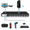 Picture of E-SDS 8 Port HDMI KVM Switch 4K HDMI USB KVM with 8 Cables Set, Push Buttons and Hot Key Control