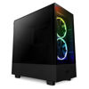 Picture of NZXT H5 Elite Compact ATX Mid-Tower PC Gaming Case - CC-H51EB-01 - Built-in RGB Lighting - Tempered Glass Front and Side Panels - Cable Management - 2 x 140mm RGB Fans Included - Black