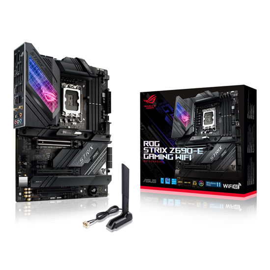 Picture of ASUS ROG Strix Z690-E Gaming WiFi 6E LGA 1700(Intel 12th Gen)ATX motherboard(PCIe 5.0,DDR5,2.5 Gb LAN,Thunderbolt 4,5xM.2,1xPCIe 5.0 M.2,ROG Hyper M.2 Card,Front panel USB 3.2 Gen 2x2 Type-C)