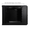 Picture of RackPath 6U Performance Wall Mount Server Cabinet Network Rack Enclosure, Quiet Cooling Fan, Locking Glass Door, Black