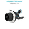 Picture of PROAIM FocusBee Follow Focus for DSLR Video Camera with Swing Arm & 2X Drive Gears 0.8 MOD (35 Teeth & 43 Teeth). (FF-FCBE-01)