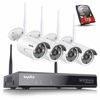 Picture of 【Works with Alexa】 SANNCE 3.0MP Wireless CCTV Camera System, 8CH 5MP NVR, 4X 3.0MP Outdoor Security IP Cameras with P2P, One-Way Audio, Dual WiFi, Human AI Motion Detection(1TB Hard Disk Pre-Install)