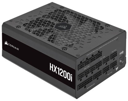 Picture of CORSAIR HX1200i Fully Modular Ultra-Low Noise ATX Power Supply - ATX 3.0 & PCIe 5.0 Compliant - Fluid Dynamic Bearing Fan - CORSAIR iCUE Software Compatible - 80 Plus Platinum Efficiency - Black