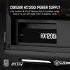 Picture of CORSAIR HX1200i Fully Modular Ultra-Low Noise ATX Power Supply - ATX 3.0 & PCIe 5.0 Compliant - Fluid Dynamic Bearing Fan - CORSAIR iCUE Software Compatible - 80 Plus Platinum Efficiency - Black