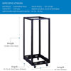 Picture of RackPath 25U Open Frame Server Rack - Heavy Duty 4 Post Adjustable Depth with Casters