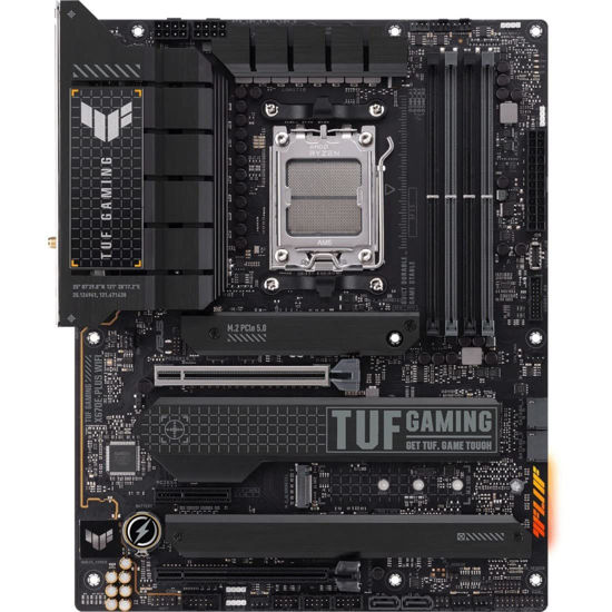 Picture of ASUS TUF Gaming X670E-PLUS WiFi AMD X670 AM5 Ryzen™ Desktop 9000 8000 & 7000 ATX Motherboard 14+2 Power Stages, PCIe® 5.0, DDR5, 4X M.2 Slots, USB 3.2 Gen 2x2 Type-C®, USB4® Support, WiFi 6E, 2.5Gb