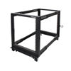 Picture of StarTech.com 12U 19'' Open Frame Server Rack - 4 Post Adjustable Depth 22-40'' Mobile (4POSTRACK12U) & .com 1U 19 inch Server Rack Rails - 24-36 inch Adjustable Depth - (UNIRAILS1UB)