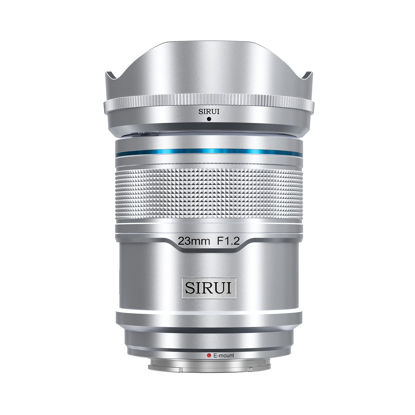 Picture of SIRUI Sniper 23mm Autofocus Lens, F1.2 Wide Angle APS-C Camera Lens for A5 A6 A7 FX A9 ZV-E Series (E Mount, Silver)