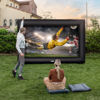 Picture of VIVOHOME 16 Feet Indoor and Outdoor Inflatable Blow up Mega Movie Projector Screen with Triangle Base and Carry Bag for Front and Rear Projection