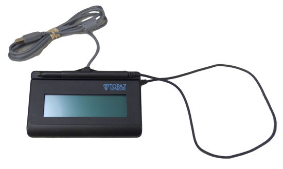 Picture of Topaz SigLite T-LBK460-HSB-R 1x5 LCD Signature Capture Pad USB Connection (Backlit)