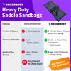 Picture of Sandbaggy Saddle Sandbags (Black) - Comes Pre Filled with 15 lbs. of Sand (25 lb. Weight Capacity) - Weights for Photography, Tents, Outdoor Equipment (10, 10" Width x 23" Length)