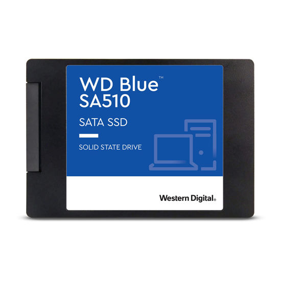 Picture of Western Digital 4TB WD Blue SA510 SATA Internal Solid State Drive SSD - SATA III 6 Gb/s, 2.5"/7mm, Up to 560 MB/s - WDS400T3B0A, Blue