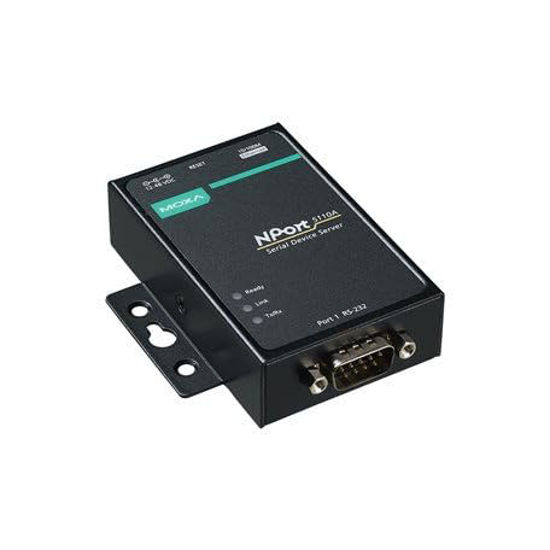 Picture of MOXA NPort 5110A-T - 1 Port Device Server, 10/100 Ethernet, RS-232, DB9 Male, -40 to 75°C Operating Temperature