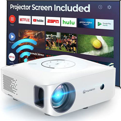 Picture of VANKYO Native 1080P HD Projector [Projector Screen Included], Portable Movie 5G WiFi Projector Supports 4K, Video Projector Compatible w/ TV Stick, PS5, Laptop, iPhone for Office, Outdoor & Home